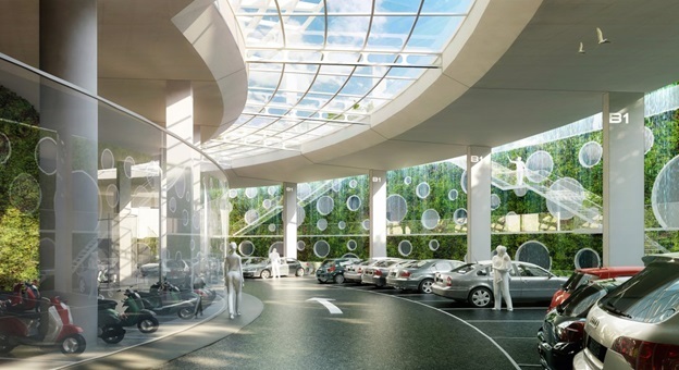 Cùng thăm quan tòa tháp xoáy hút khói sắp được mở cửa của Đài Loan - 12
Các tiện nghi khác bao gồm nhà để xe và trung tâm thể dục – cả hai đều thông thoáng và sử dụng ánh sáng tự nhiên.