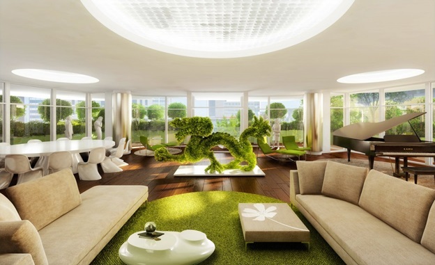 Cùng thăm quan tòa tháp xoáy hút khói sắp được mở cửa của Đài Loan - 9
Tòa nhà có hai căn penthouse (căn hộ tầng mái), mỗi căn rộng 550m2.