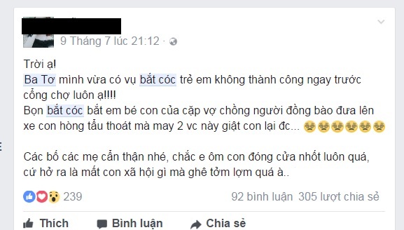 Quảng Ngãi: Bác bỏ tin đồn 2 vụ bắt cóc trẻ em - 1 Quảng Ngãi: Bác bỏ tin đồn 2 vụ bắt cóc trẻ em - 1