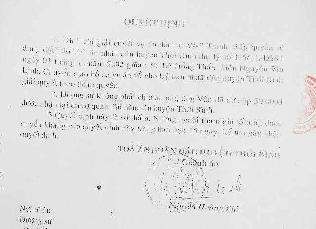 Cà Mau: Nhiều chứng cứ tòa không xem xét, đã bác yêu cầu của nguyên đơn! - 7 Cà Mau: Nhiều chứng cứ tòa không xem xét, đã bác yêu cầu của nguyên đơn! - 7