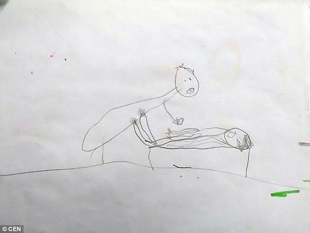 Sự thật kinh hoàng của bé gái bị cưỡng bức sau nét vẽ nguệch ngoạc - 1 Ẩn chứa sau bức tranh vẽ trong tình trạng hoảng loạn là sự thật kinh hoàng
