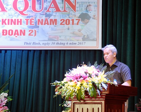 Lần đầu tiên Tổng điều tra kinh tế thu thập số liệu tổ chức phi chính phủ - 1 Ông Nguyễn Bích Lâm, Tổng cục trưởng Tổng cục Thống kê (TCTK), Phó trưởng ban thường trực Ban chỉ đạo Tổng điều tra Trung ương phát biểu chỉ đạo triển khai TĐT giai đoạn 2