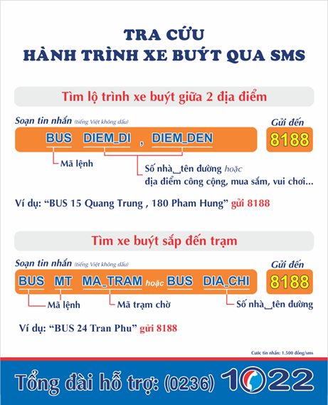 Cách tra cứu hành trình xe buýt qua SMS