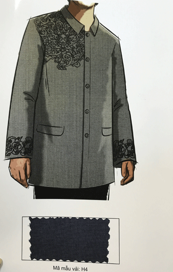 Trang phục APEC 2017 biến hoa sen thành “sứ giả văn hóa" - 1 Mẫu trang phục của nhà thiết kế Thu Hà. Ảnh: Cục Mỹ thuật.