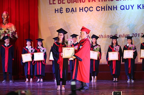 2.595 tân Cử nhân Học viện Tài chính ra trường - 1
PGS.TS Nguyễn Trọng Cơ Giám đốc Học viện Tài chính trao bằng khen cho 10 Thủ khoa tốt nghiệp xuất sắc