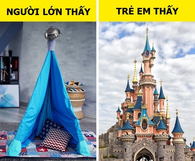 Thế giới trong mắt trẻ thơ khác biệt như thế nào so với người lớn? - 4 Một túp lều dựng tạm bằng chăn hoặc bìa carton trong nhà là cả một vương quốc riêng của trẻ thơ.