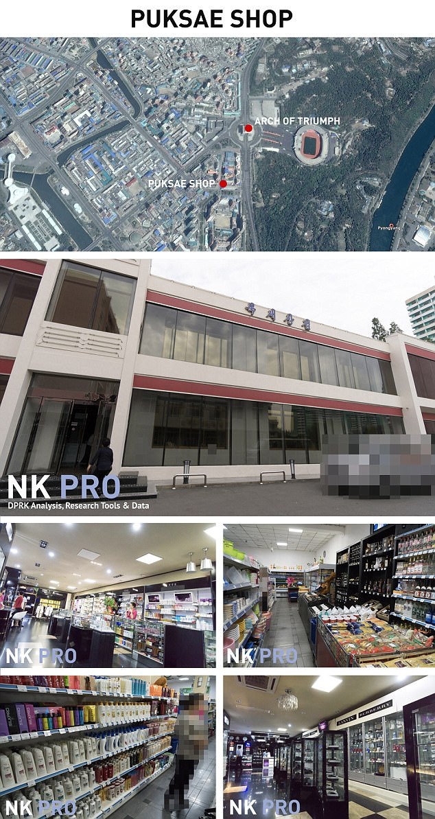 Những mặt hàng xa xỉ “hiếm hoi” được bày bán tại Triều Tiên - 1 Cửa hàng Puksae bán đồ xa xỉ tại Triều Tiên (Ảnh: NK Pro)