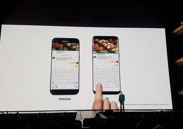 Galaxy S8 chính thức trình làng - “Bình mới, rượu mới” - 3 Galaxy S8 (phải) có viền màn hình mỏng hơn nhiều so với các phiên bản trước đây (trái)