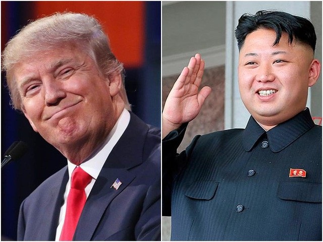 Tổng thống Trump nói cố gắng làm bạn với ông Kim Jong-un - 1 Tổng thống Mỹ Donald Trump (trái) và nhà lãnh đạo Triều Tiên Kim Jong-un (Ảnh: Getty)