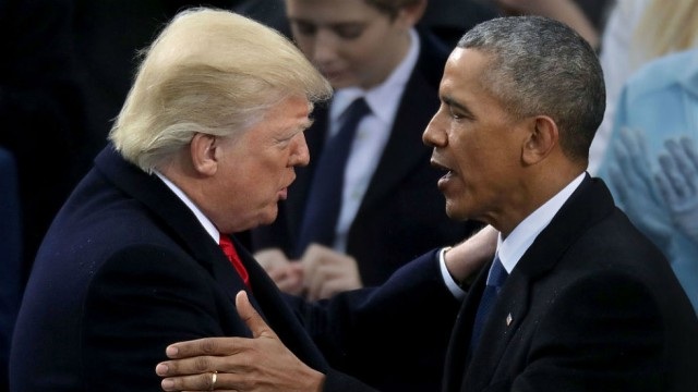 Ông Obama nổi giận khi bị người kế nhiệm cáo buộc nghe lén điện thoại - 1 Tổng thống Mỹ Donald Trump (trái) và người tiền nhiệm Barack Obama (Ảnh: Getty)
