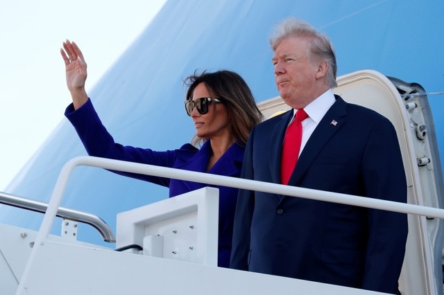 Tổng thống Trump và Đệ nhất phu nhân lên đường công du châu Á - 12
Trong chuyến công du này, Tổng thống Trump sẽ thăm Nhật Bản, Hàn Quốc, Trung Quốc, Việt Nam và Philippines. Ông sẽ dự hai hội nghị gồm Tuần lễ APEC ở Việt Nam và Hội nghị Đông Á ở Philippines. (Ảnh: Reuters)