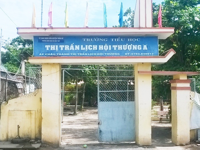 Hiệu trưởng thừa nhận có sai phạm nhưng yên vị, giáo viên tố cáo bị kỷ luật! - 1 Trường Tiểu học thị trấn Lịch Hội Thượng A, nơi xảy ra vụ giáo viên tố cáo hiệu trưởng nhưng bị kỷ luật.