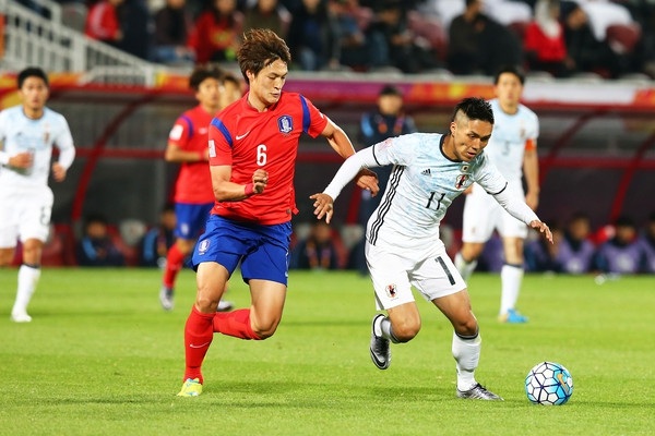 Đánh giá sức mạnh ba đối thủ của U23 Việt Nam ở giải châu Á - 1 
U23 Hàn Quốc (đỏ) đang là đương kim á quân của giải U23 châu Á