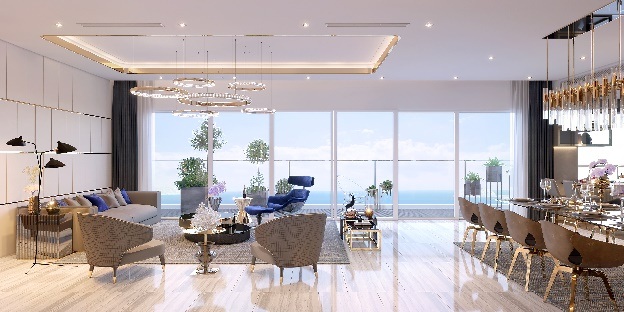 Phối cảnh minh họa nội thất Penthouse siêu sang