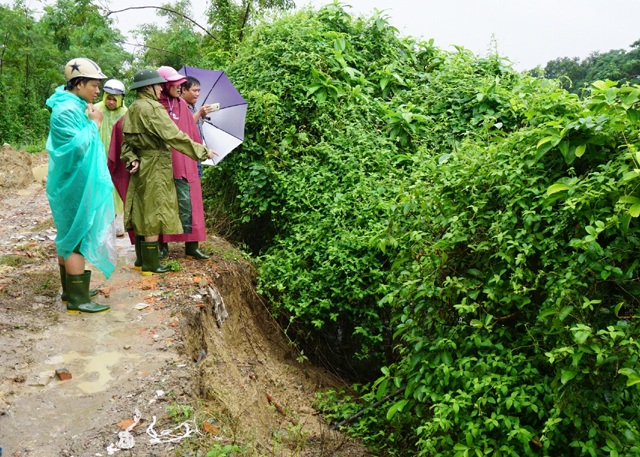 Hơn 500 người cứu đê sông Vinh có nguy cơ vỡ - 1 Hơn 60m đê sông Vinh bị sạt lở, nguy cơ vỡ đê hiện hữu, đe dọa hơn 1.000 hộ dân với hơn 4.000 nhân khẩu