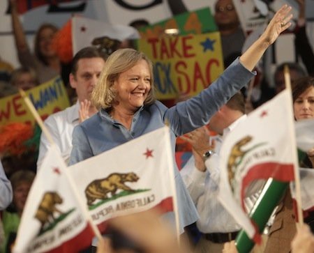 "Người đàn bà thép trong giới công nghệ" bất ngờ tuyên bố rời HP - 2 Meg Whitman từng tham gia tranh cử vào năm 2010.