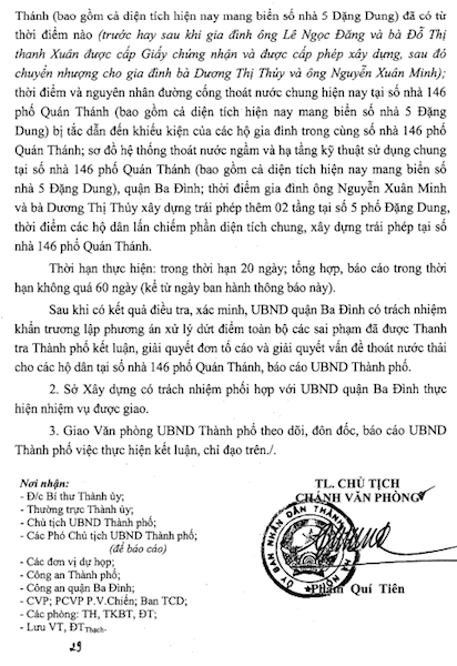Cư dân 146 Quán Thánh ngóng được “giải cứu” sau chỉ đạo của Chủ tịch TP Hà Nội - 2
Chủ tịch Hà Nội yêu cầu làm rõ những “góc khuất” trong vụ 146 Quán Thánh.