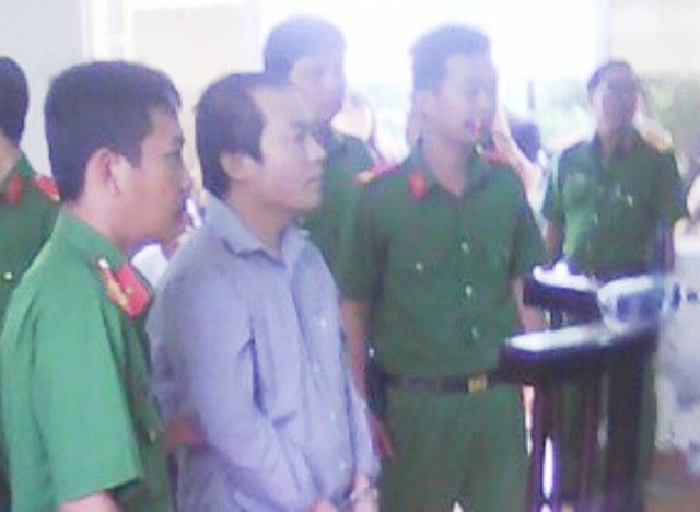 Lê Chí Nguyện tại phiên tòa. (Ảnh: CTV)