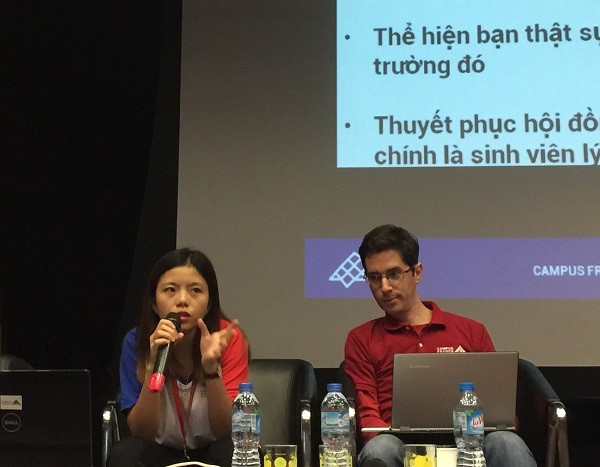 Lựa chọn chương trình đào tạo thạc sĩ tại Pháp có gì đáng lưu ý? - 2 Diễn giả Mỹ Linh (trái) - tốt nghiệp đại học Montepellier, Pháp.