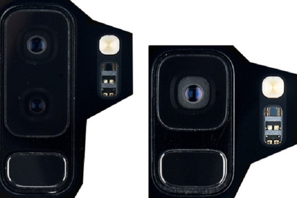 Galaxy S9/S9+ sẽ là phiên bản đắt nhất trong dòng Galaxy S của Samsung - 3 Linh kiện của cụm camera kép và cảm biến vân tay của Galaxy S9+ (trái) và camera đơn trên Galaxy S9