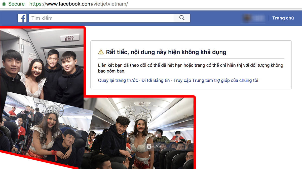 Facebook của Vietjet Air "đóng cửa" tránh bão phẫn nộ? - 1 Fanpage chính thức Vietjet Air tạm ngừng hoạt động