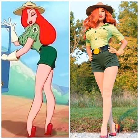 Khám phá phiên bản đời thực của các nhân vật hoạt hình - 16 Cô nàng Jessica Rabbit trong “Trail mix-up” thì lúc nào cũng sexy khó cưỡng