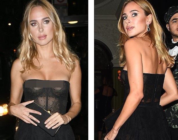 Kimberley Garner khoe ngực táo bạo - 1
Sao truyền hình thực tế Kimberley Garner diện váy đen xuyên thấu táo bạo đi dự sự kiện tại London ngày 11/10 vừa qua