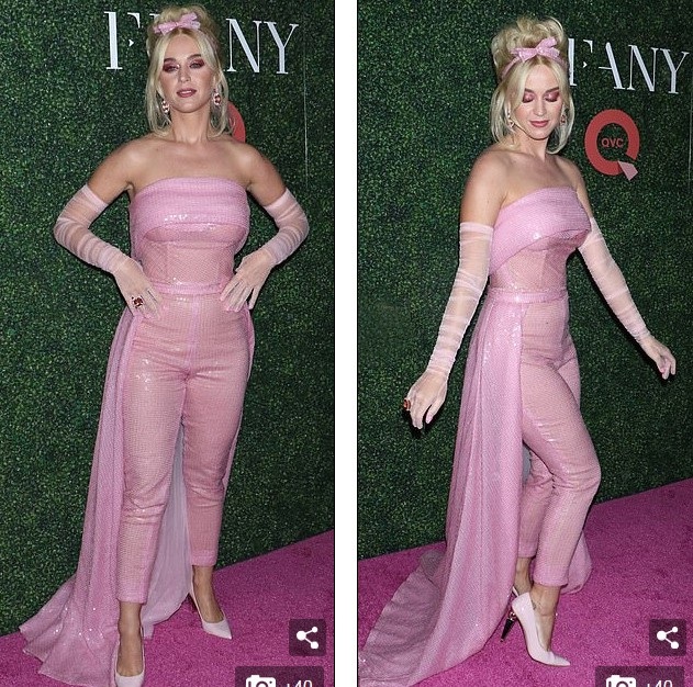 Katy Perry hóa búp bê Barbie xinh đẹp - 3
Cô nổi bật trên thảm đỏ với bộ cánh tươi tắn