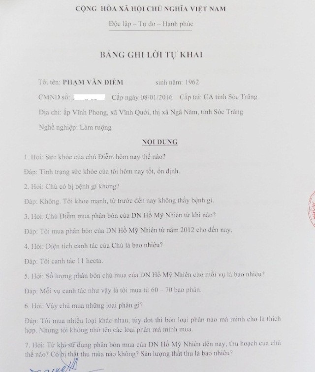 Bất ngờ với những lá đơn và bản lấy lời khai của nông dân tại Sóc Trăng! - 7 Bất ngờ với những lá đơn và bản lấy lời khai của nông dân tại Sóc Trăng! - 7