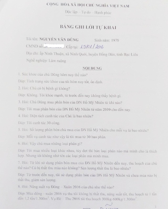 Bất ngờ với những lá đơn và bản lấy lời khai của nông dân tại Sóc Trăng! - 9 Bất ngờ với những lá đơn và bản lấy lời khai của nông dân tại Sóc Trăng! - 9