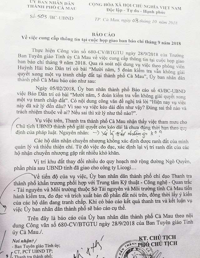 “Mười năm chưa giải quyết xong một vụ tranh chấp đất”: Vẫn còn chỉ đạo… kiểm tra! - Ảnh 1. “Mười năm chưa giải quyết xong một vụ tranh chấp đất”: Vẫn còn chỉ đạo… kiểm tra! - Ảnh 1.