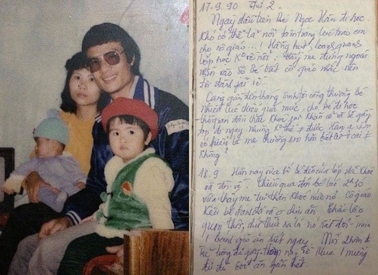 Sao Việt và những câu chuyện vừa xúc động, vừa đáng yêu về mẹ - 3 Những trang nhật kí xúc động mà mẹ Ngọc Hân viết về con gái thuở thơ bé.