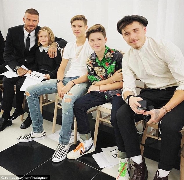 
David Beckham bên các con
