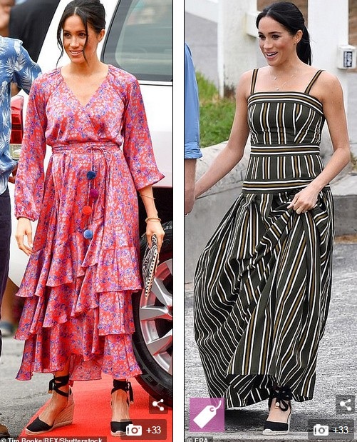 
Meghan trẻ trung với sandal cói giá hơn 100 USD của Castaner
