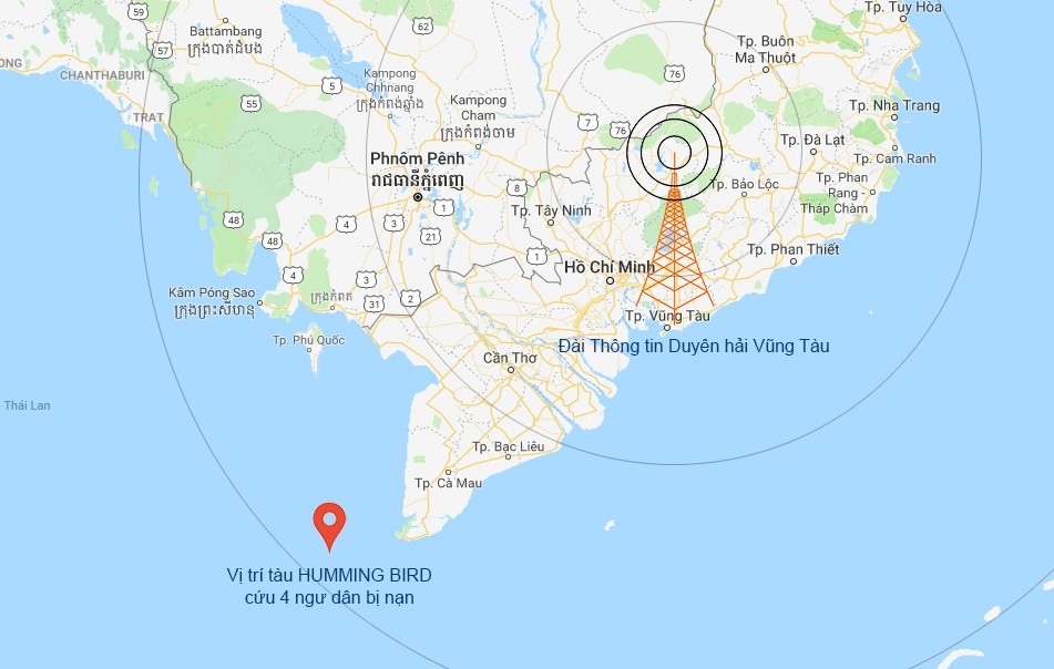 Tàu nước ngoài cứu sống 4 ngư dân Việt Nam trôi dạt trên biển - Ảnh 1. Tàu nước ngoài cứu sống 4 ngư dân Việt Nam trôi dạt trên biển - Ảnh 1.