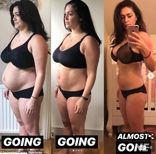 Casey Batchelor vất vả giảm cân sau sinh - 4
Người mẫu 34 tuổi chia sẻ những hình ảnh không hoàn hảo về bản thân và nói, hầu hết mọi phụ nữ đều như vậy sau sinh