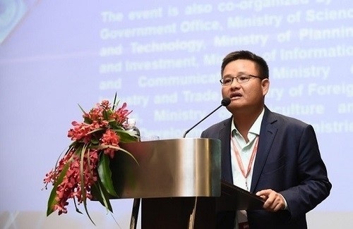 Lina Network chính thức ra mắt ứng dụng Supply Chain trên nền tảng Blockchain đầu tiên trên Thế giới - 1 Ông Vũ Trường Ca Chủ tịch Hội đồng Quản trị của Lina Network phát biểu.