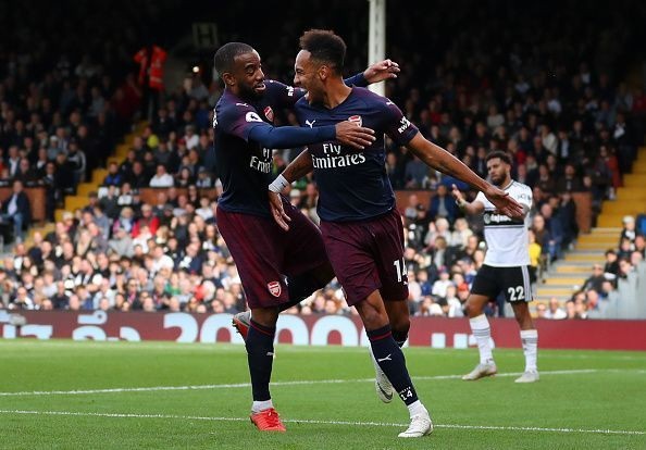 5 cầu thủ quyết định thành công của Arsenal mùa giải 2018/19 - 4 Sự kết hợp giữa Aubameyang và Lacazette đã đem lại những màn trình diễn ấn tượng cho Arsenal