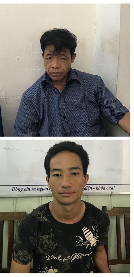 2 đối tượng lận trong người 3 kg ma túy đá bị tóm gọn - 1 Hai đối tượng Chớ và Đằng tại cơ quan công an (ảnh PC04 cung cấp)
