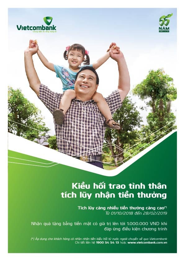 Kiều hối trao tình thân, tích lũy nhận tiền thưởng” của Vietcombank - 1 Kiều hối trao tình thân, tích lũy nhận tiền thưởng” của Vietcombank - 1