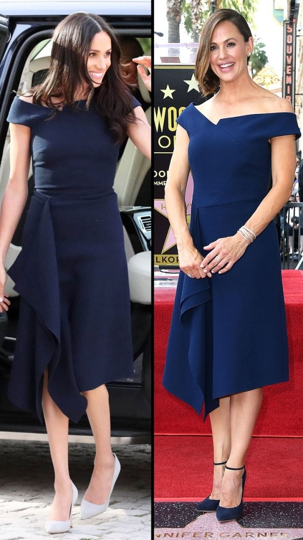 Khi sao "đụng hàng" - 5
Meghan Markle và Jennifer Garner thanh lịch với váy Roland Mouret giá hơn 2000 USD
