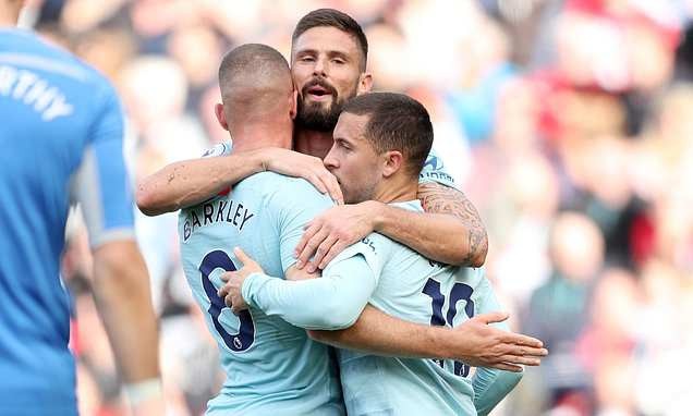 Southampton 0-3 Chelsea: Hazard tiếp đà thăng hoa - 2
Các cầu thủ Chelsea đã có chiến thắng thứ bảy ở Premier League sau tám trận