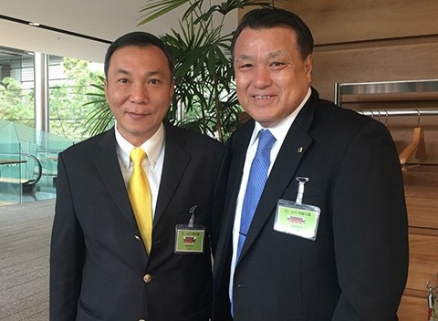 Phó chủ tịch thường trực VFF Trần Quốc Tuấn và Chủ tịch JFA Kozo Takashima