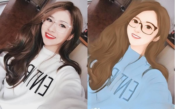 Một vài bức vẽ chân dung được tạo ra bởi Meitu