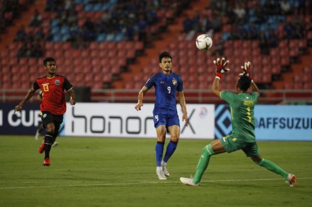 “Đội hình hai” của Thái Lan lại thách thức ngôi vô địch AFF Cup - 2 Tiền đạo Adisak Kraisorn thay thế tốt vị trí của Teerasil Dangda, khi ghi đến 6 bàn thắng vào lưới Timor Leste