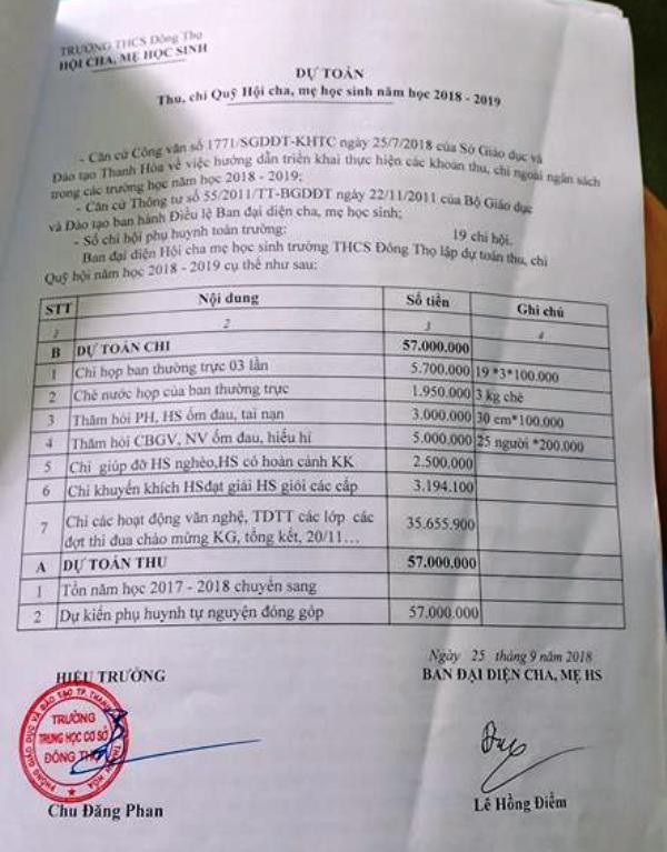 Cấm lạm thu, trường vẫn tìm cách “móc túi” phụ huynh? - 3 Mỗi năm thu của học sinh khối 6 trung bình hơn 20 triệu đồng để chi cho học sinh nghèo nhưng lãnh đạo trường này vẫn dùng tiền quỹ cha mẹ học sinh và tiền xã hội hóa để tiếp tục chi cho học sinh nghèo.