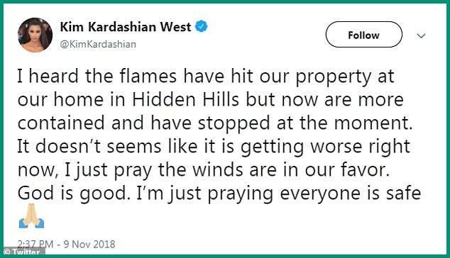 Phim trường Hollywood bị thiêu rụi, sao Hollywood bàng hoàng nhìn thiệt hại - 14
Ngôi sao truyền hình thực tế Kim Kardashian “thở phào nhẹ nhõm” vì biệt thự nhà cô cũng đã ở vào tình trạng an toàn hơn.