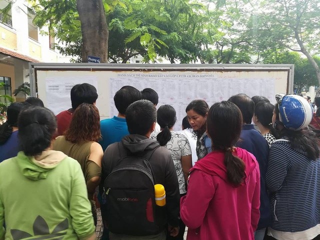Khi học trò bị xem như “tội đồ” vì... điểm kém - 1
Phụ huynh tại TPHCM theo dõi danh sách của con trong đợt chạy đua vào lớp 6, Trường THPT chuyên Trần Đại Nghĩa, TPHCM.