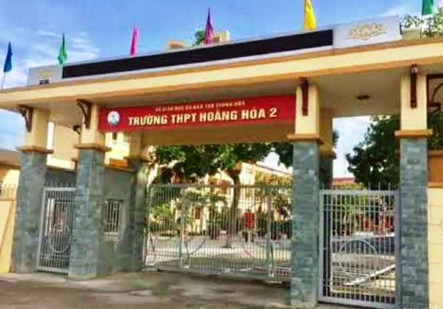 Trường THPT Hoằng Hóa 2, nơi xảy ra sự việc.