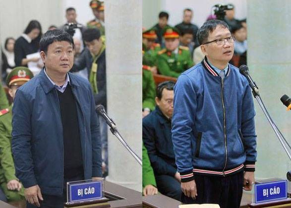 Cử tri kiến nghị làm rõ ai đứng đằng sau Đinh La Thăng, Trịnh Xuân Thanh - 1
Ông Đinh La Thăng và Trịnh Xuân Thanh hầu tòa.